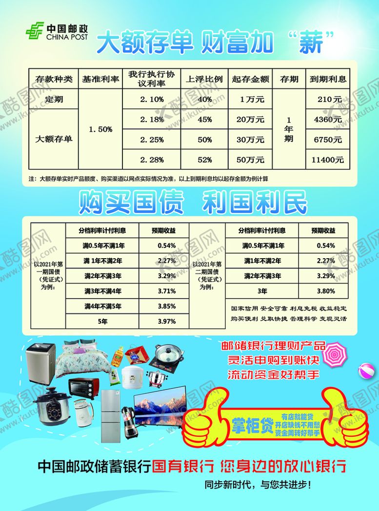 编号：25943710030407324157【酷图网】源文件下载-邮政金融彩页