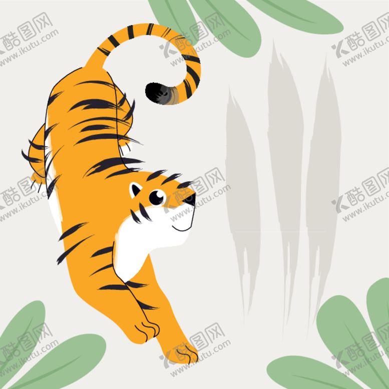编号：92246212250815027582【酷图网】源文件下载-手绘卡通老虎