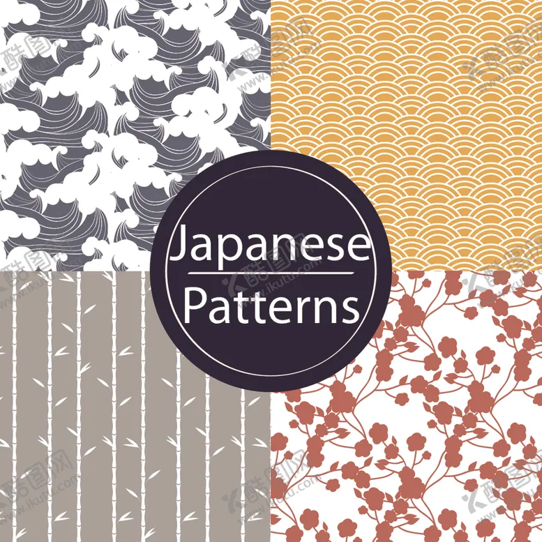 编号：98547609251554335136【酷图网】源文件下载-简约设计拼图案海浪