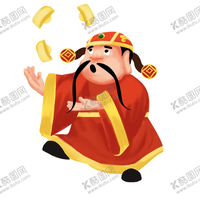 编号：57723204161524574232【酷图网】源文件下载-新年财神拜年PNG素材