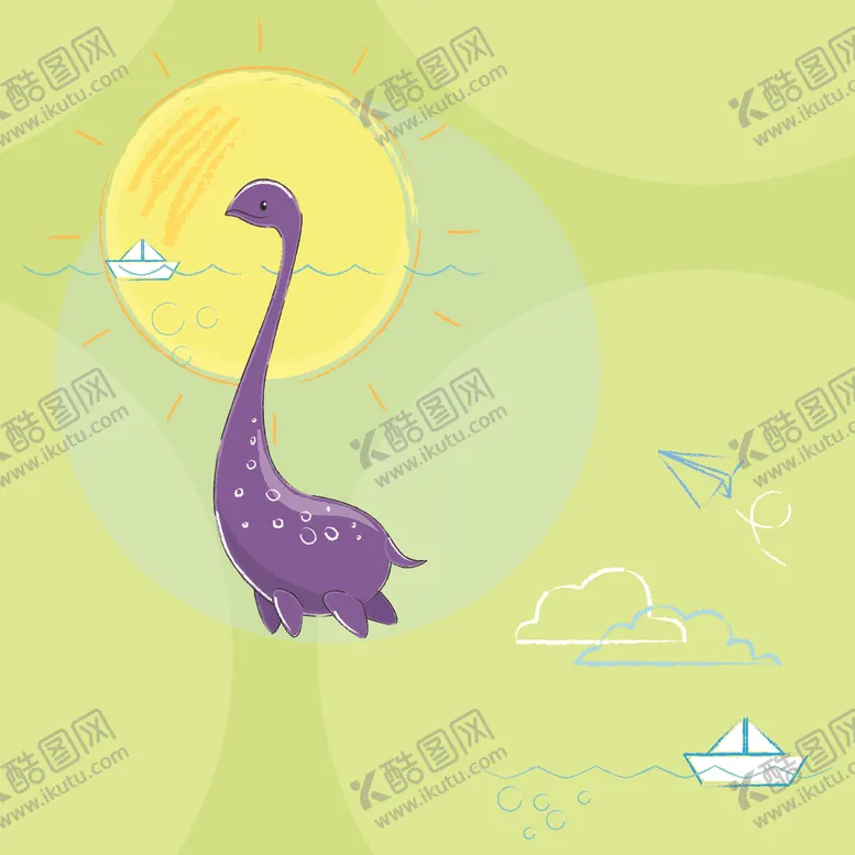 编号：68510605022236215260【酷图网】源文件下载-手绘卡通恐龙