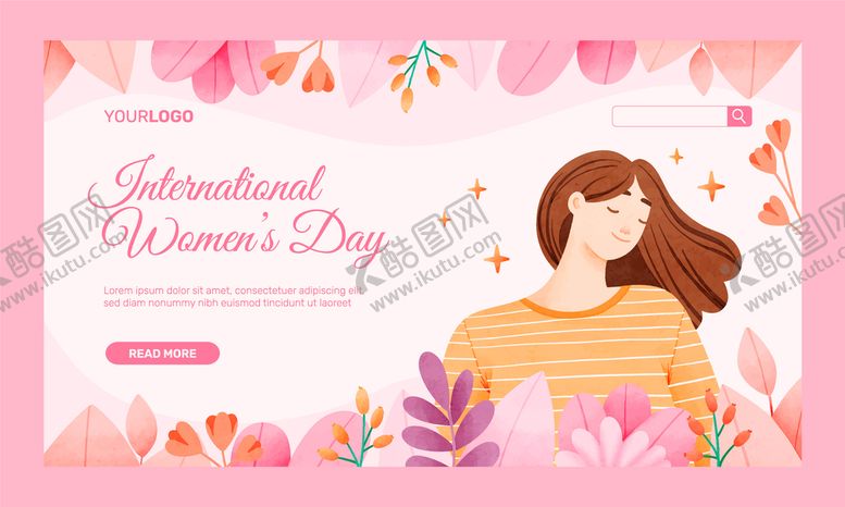 编号：09258409180955131852【酷图网】源文件下载-妇女节登录页