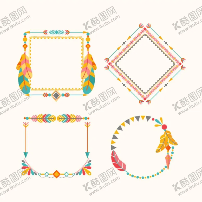 编号：97594412041134547220【酷图网】源文件下载-波西米亚风格边框