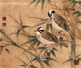 中式古典花鸟工笔画