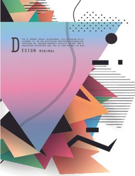 抽象色彩拼接海报