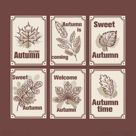 秋季主题装饰卡片设计