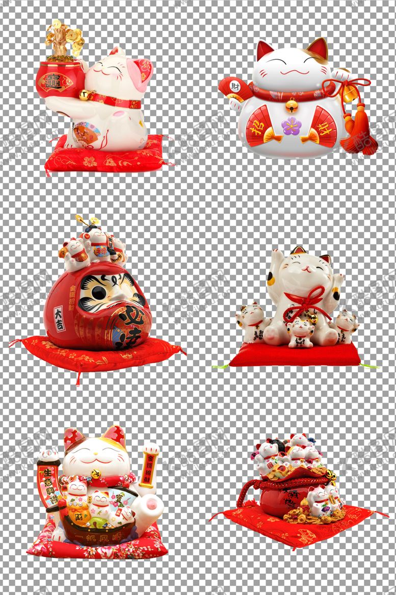 编号：90625406240303577504【酷图网】源文件下载-可爱陶瓷招财猫
