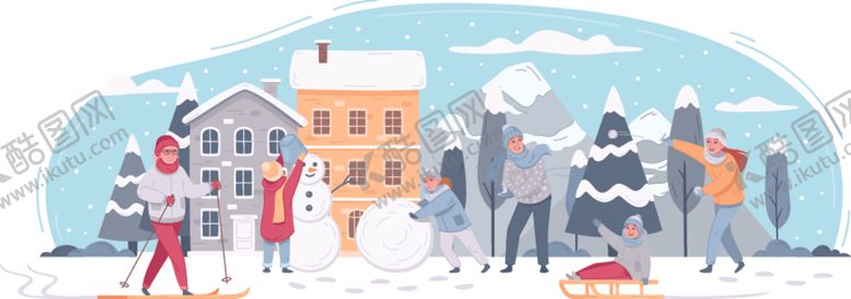 编号：89974801170052126411【酷图网】源文件下载-滑雪场景矢量
