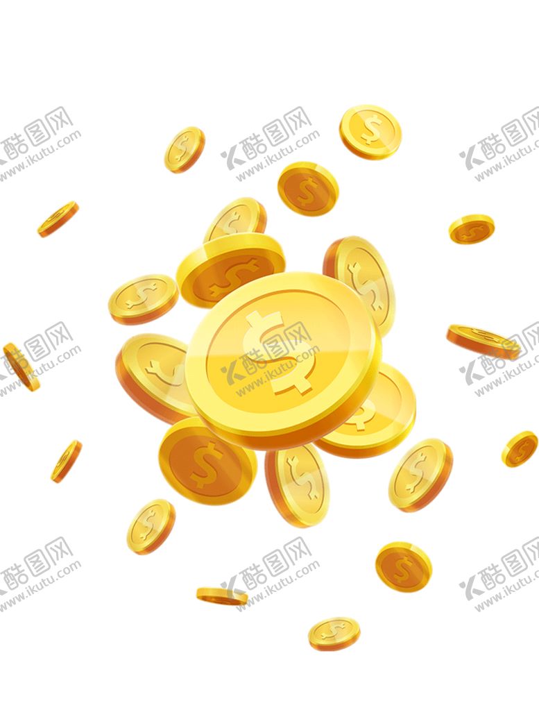 编号：71554510042314145686【酷图网】源文件下载-漂浮的金币