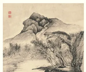 山水画文化艺术巨幅国迎客松