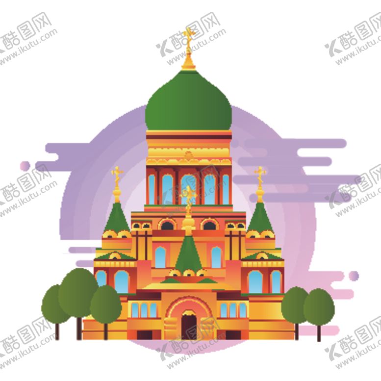 编号：65587909090738574270【酷图网】源文件下载-创意城市地标建筑物插画