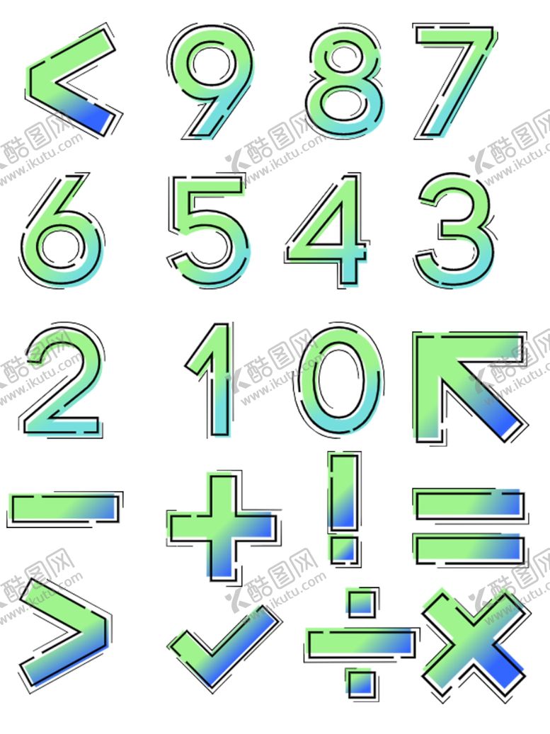 编号：18351511302258067525【酷图网】源文件下载-数字炫酷风标签图标免扣