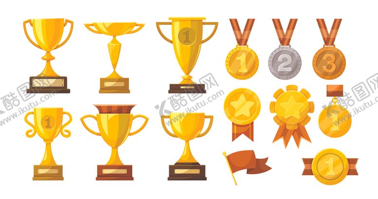 编号：88915304101851552344【酷图网】源文件下载-奖杯奖牌