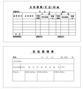 经费支出报销单财务记账