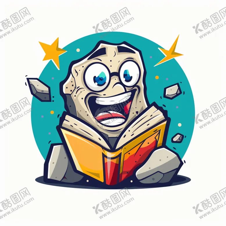 编号：75706701260008059743【酷图网】源文件下载-卡通石头人读书
