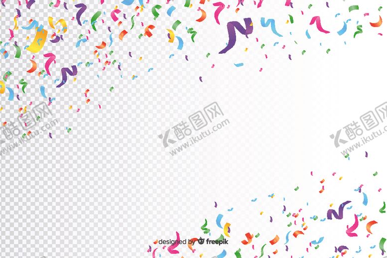 编号：65847405172319546688【酷图网】源文件下载-五彩纸屑节日飘带彩带