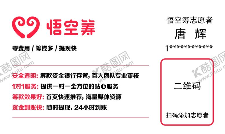 编号：79840609242348064573【酷图网】源文件下载-筹款名片