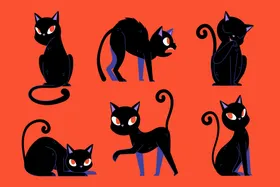 猫咪可爱手绘