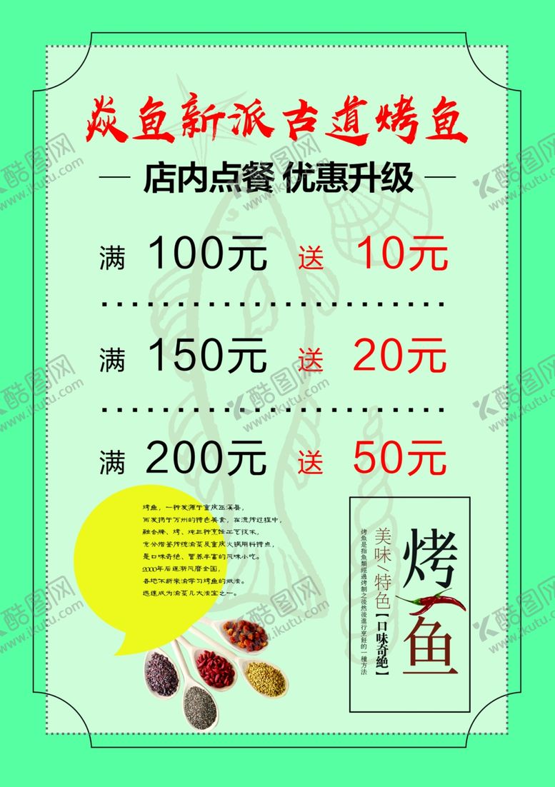 编号：16235609151917113509【酷图网】源文件下载-烤鱼海报