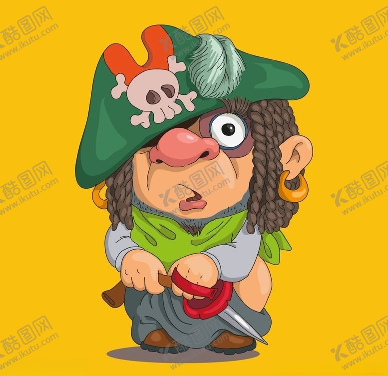 编号：31192110011646334230【酷图网】源文件下载-海盗卡通形象