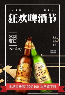 撸串啤酒海报