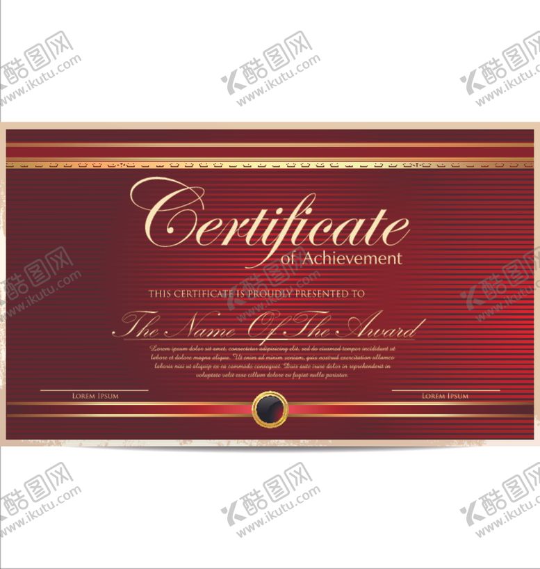 编号：36852209200126128354【酷图网】源文件下载-红色欧式花纹证书素材图片