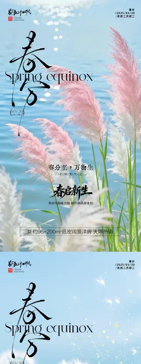 地产春分节气系列海报