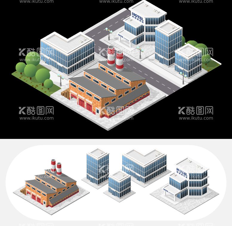 编号：31425910030047241754【酷图网】源文件下载-城市社区插画 