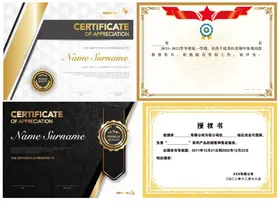 证书欧式获奖内页毕业