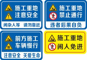 道路施工警示牌