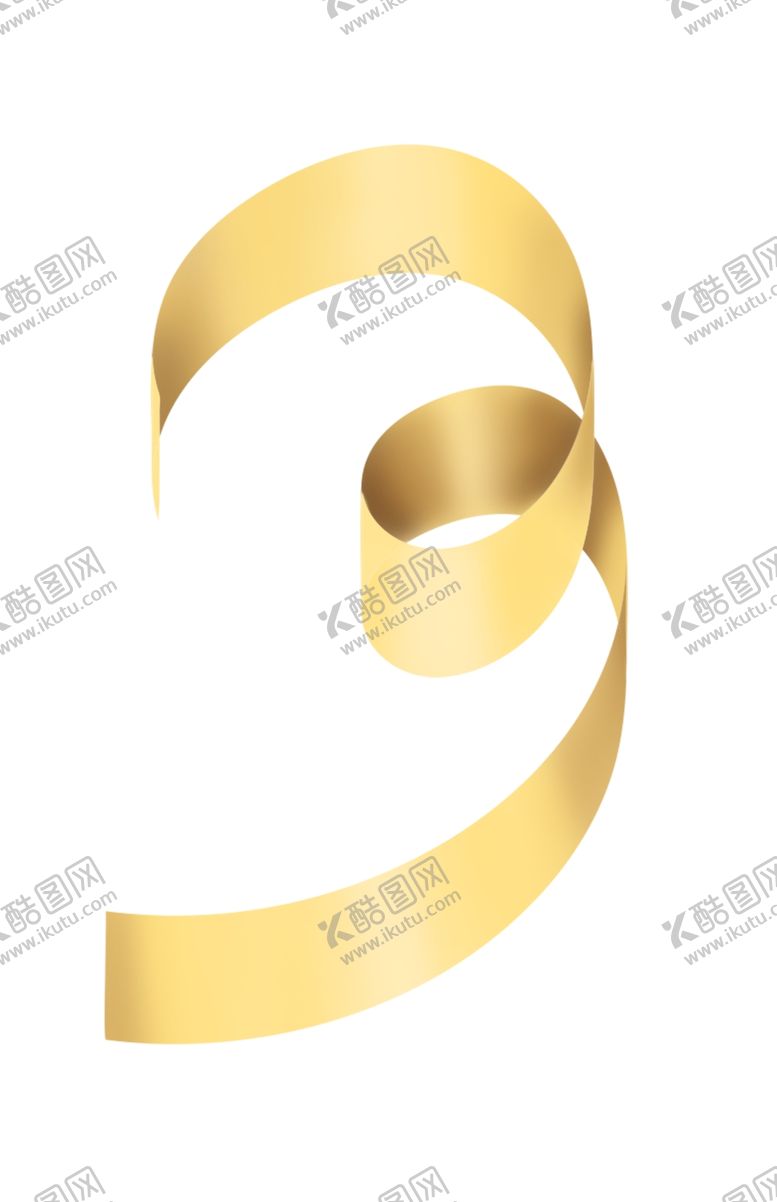 编号：20706510210232141881【酷图网】源文件下载-金色丝带