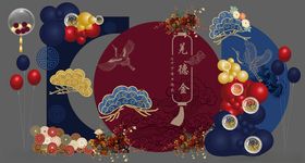 中式喜庆气球装饰场景