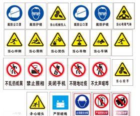 警示牌注意安全禁止吸烟当