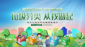 垃圾分类海报宣传指南广告