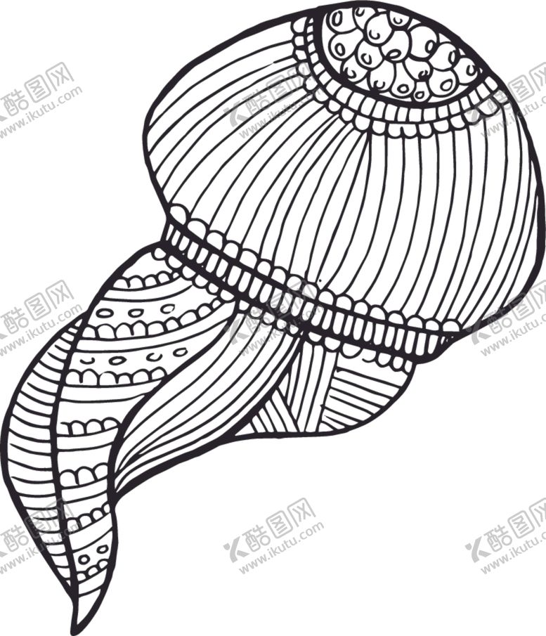 编号：86609409161158419511【酷图网】源文件下载-海螺素描