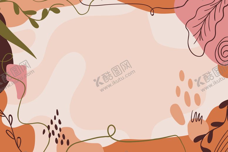 编号：76893509201556461946【酷图网】源文件下载-手绘花草抽象背景