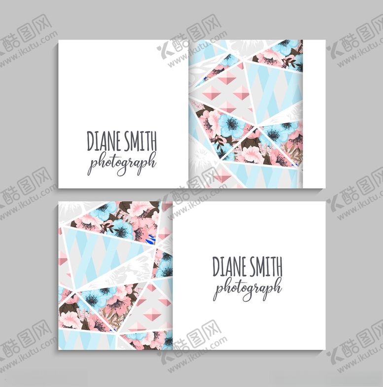 编号：55252904051152283930【酷图网】源文件下载-花卉图案名片设计模板