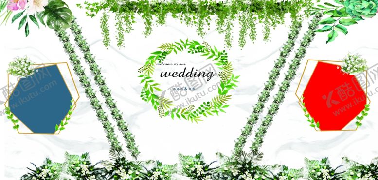 编号：86278810051559327010【酷图网】源文件下载-大理石绿色婚礼背景