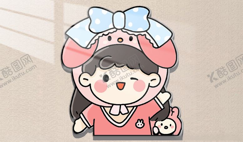 编号：50664404071703412196【酷图网】源文件下载-可爱卡通女孩与玩偶