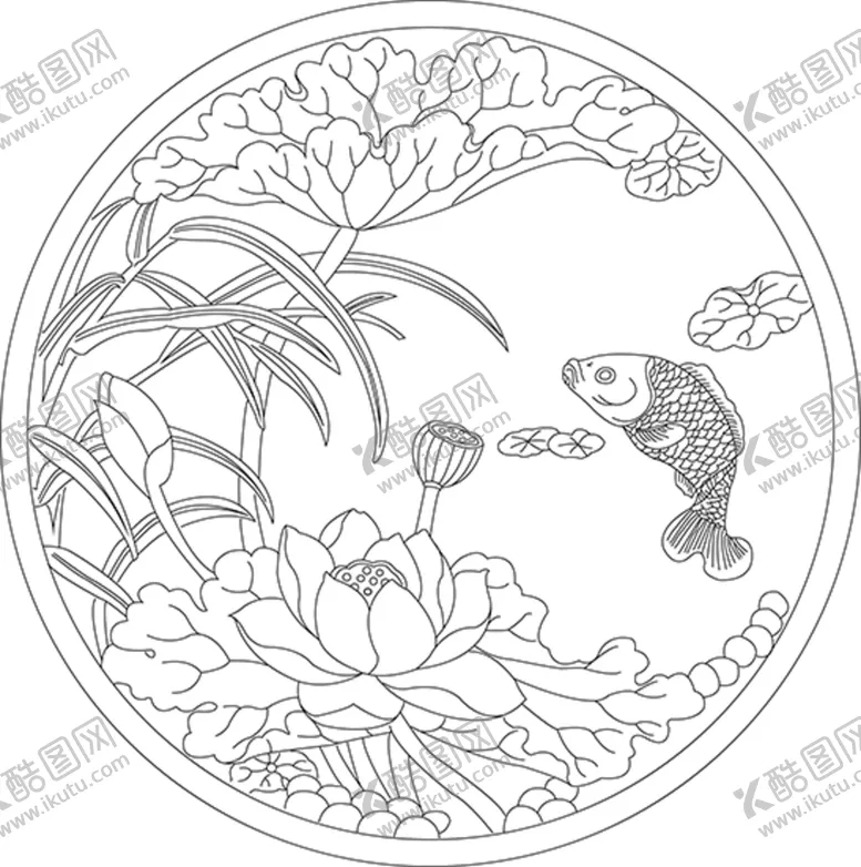 编号：18530702120437291723【酷图网】源文件下载-莲年有鱼