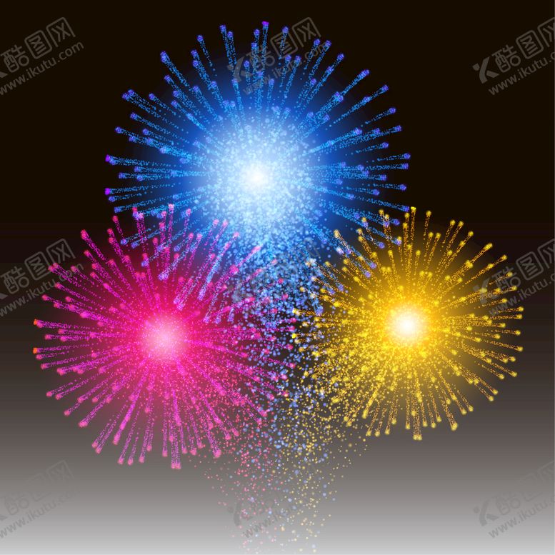 编号：16920509170959498037【酷图网】源文件下载-绚烂节日烟花AI矢量素材