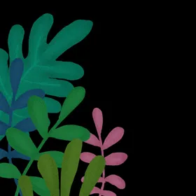 手绘叶子春天素材树植物花环素材