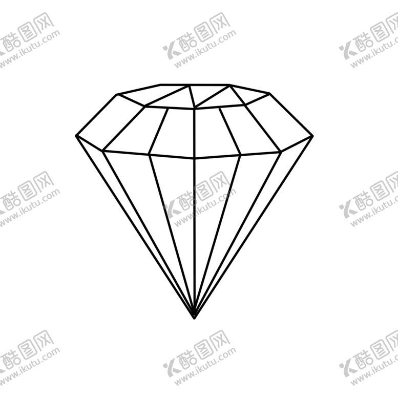 编号：93965007022117253089【酷图网】源文件下载-手绘钻石宝石水晶珠宝免扣素材