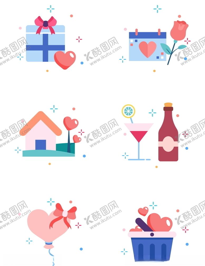 编号：38922605121708177622【酷图网】源文件下载-卡通手绘七夕情人节恋爱情侣情书