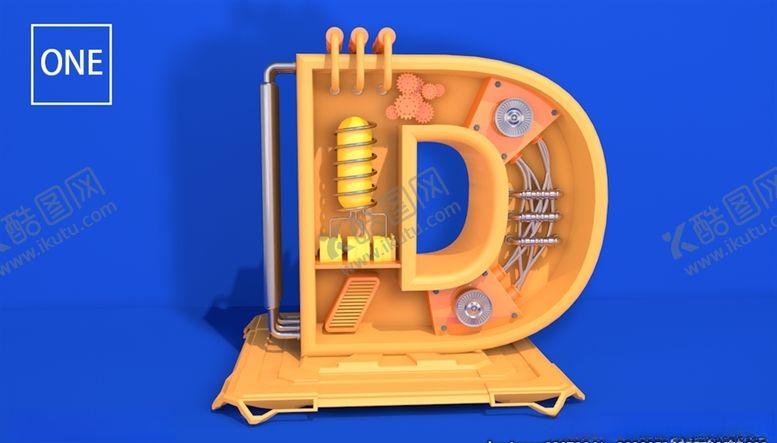 编号：15066309210559354429【酷图网】源文件下载-机械D字母