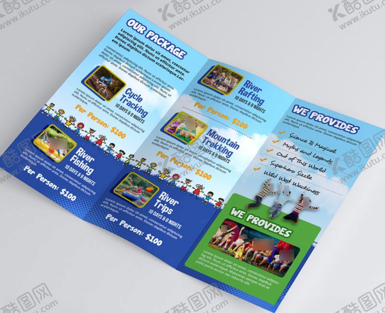 编号：18704509222308042290【酷图网】源文件下载-儿童夏令营三折页