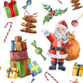 创意圣诞节水彩背景