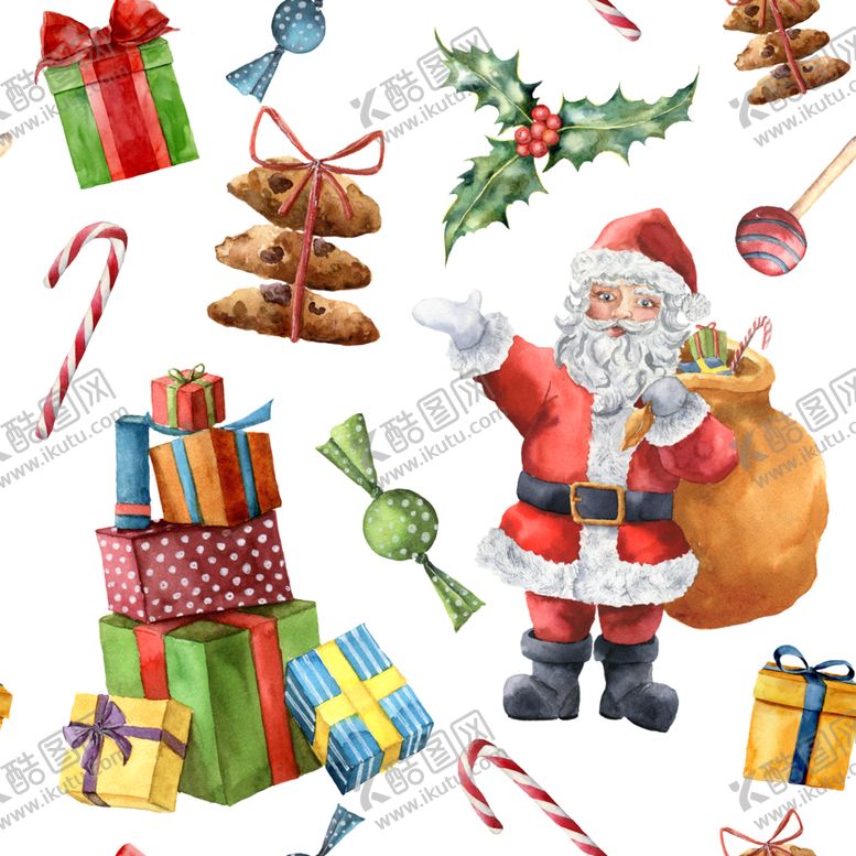 编号：98705610311313142747【酷图网】源文件下载-创意圣诞节水彩背景