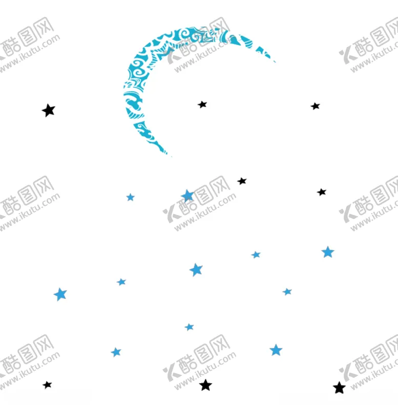 编号：22373601130935369030【酷图网】源文件下载-矢量图星星月亮