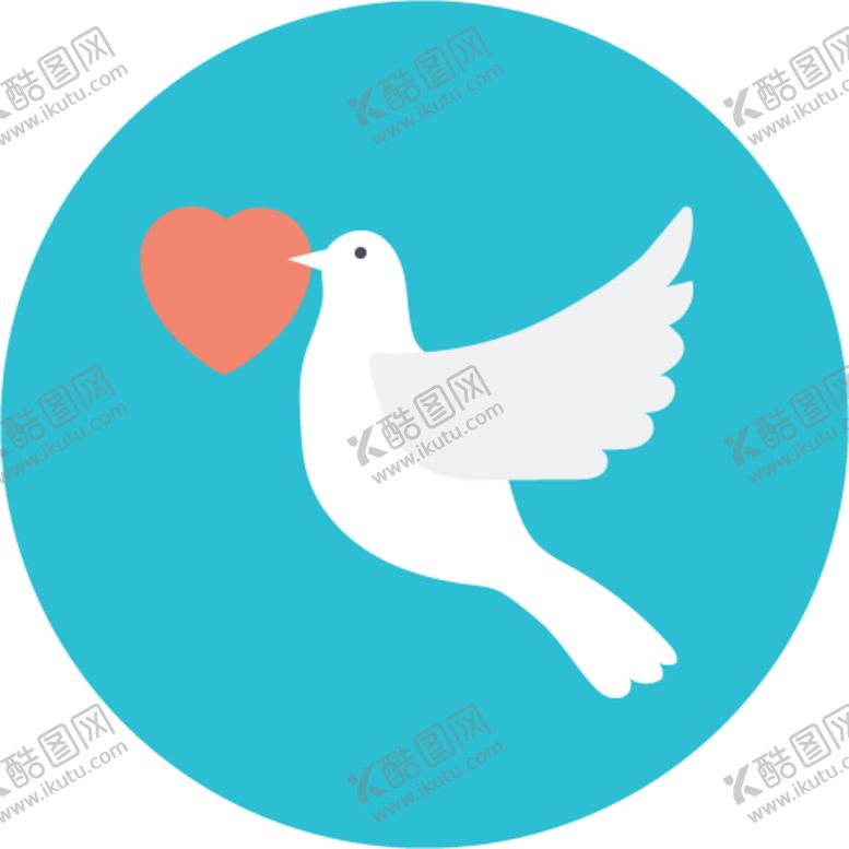 编号：95094806271156005254【酷图网】源文件下载-飞鸽传爱图标